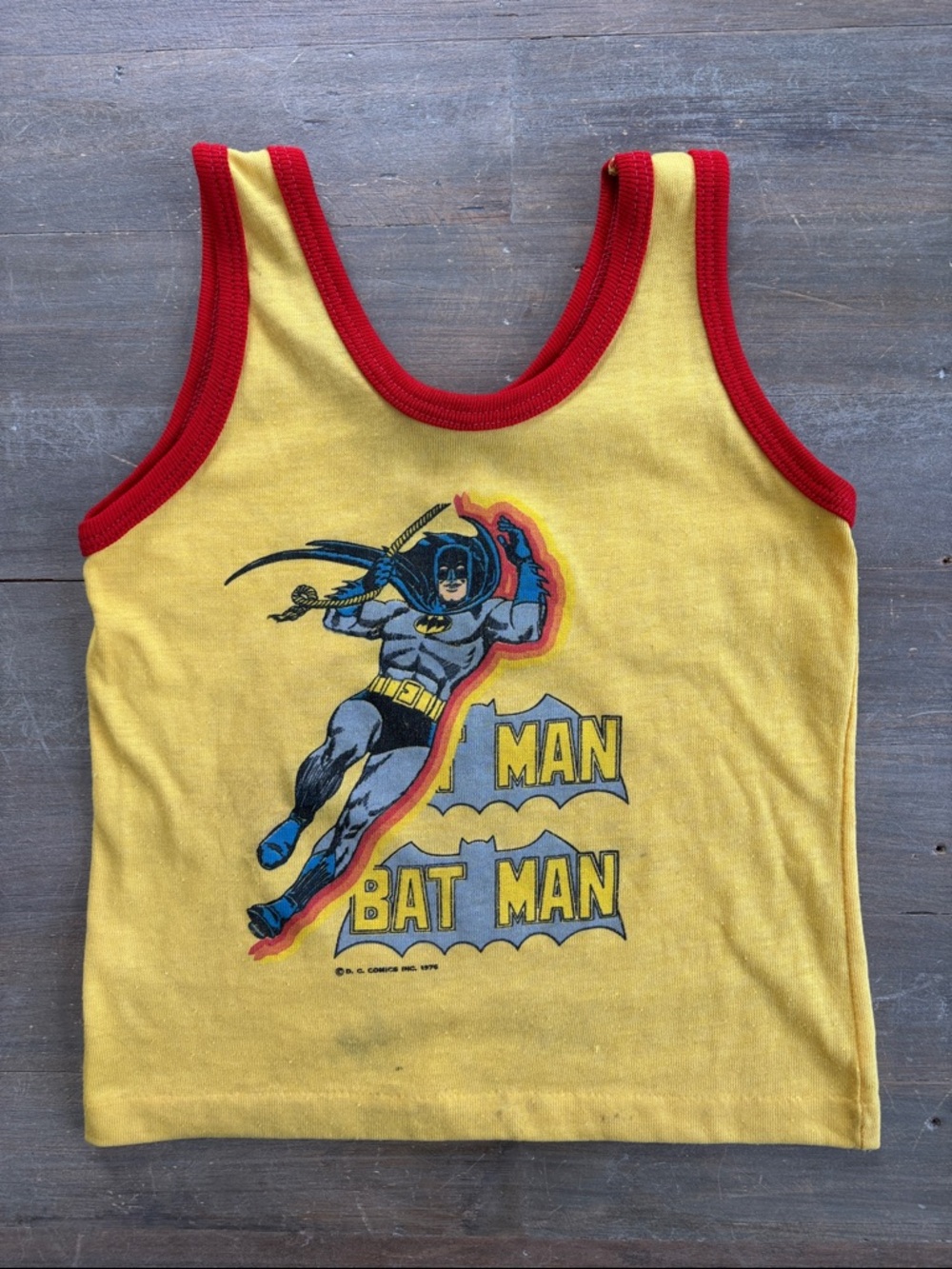 Vintage 1976 DC Comics Batman boy’s tank top